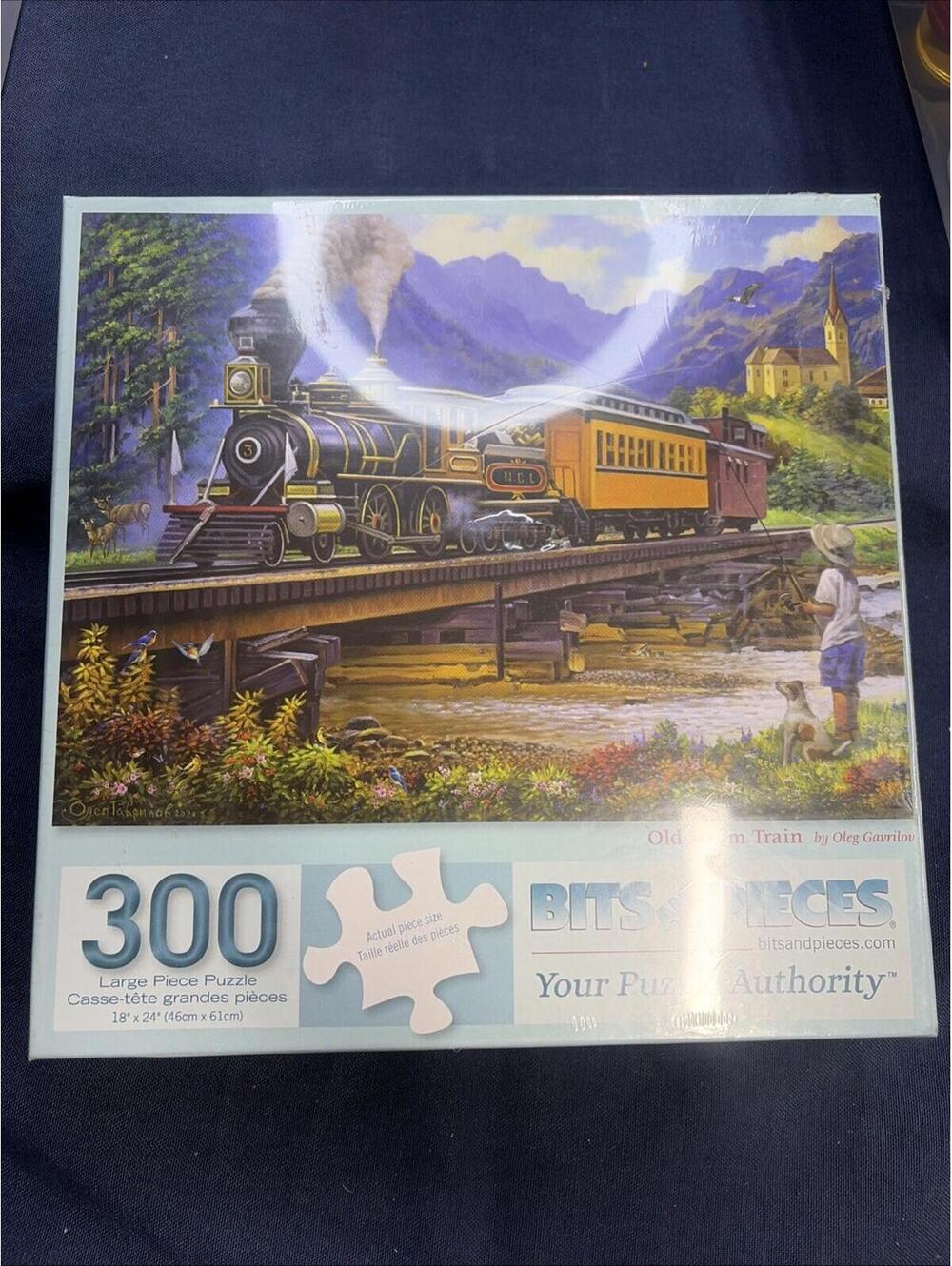 Bits and Pieces puzzle 300 Pieces “Old Steam Train” By Oleg Gavrilov